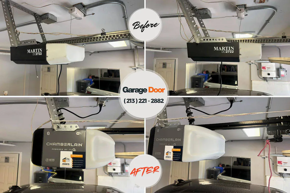 Before and after: garage door repair Elizabethville, PA